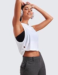 CRZ YOGA Pima Cotton Cropped Tank Tops for Women