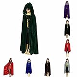 Samtree Christmas Halloween Costumes Cape for Kids,Velvet Hooded Cosplay Party Cloak