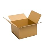 Pratt PRA0087 Recycled Corrugated Cardboard Single Wall Standard Box with C Flute, 16