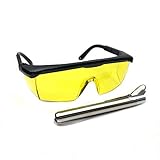 Nikauto Car Air Conditioning UV Protective Leak Detector Kit Test Flashlight Blacklight Penlight UV Protective Glasses Leak Detector Tool for HVAC