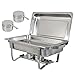 ZenChef Upgraded 8 Qt Stainless Steel Chafer, Full Size Chafer, Chafing Dish w/Water Pan, Food Pan, Alcohol Furnace and Lid (Pack of 8)
