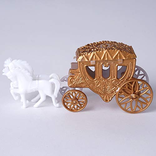 BalsaCircle 12 pcs Gold Cinderella Coach Wedding Favor Holders - Wedding Accessories Decorations Candy Supplies Gift