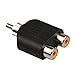 Relper-Lineso 5 Pack Male RCA 1 to 2 Y Splitter Adapter for Audio Video Av Tv Cable Convert(5X RCA 1 to 2 Adapter)