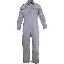 Flame Resistant FR Coverall - 88% C / 12% Nylon (Small,Dark