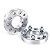 RockTrix - 1 inch Wheel Spacers (5x5.5 to 5x5.5, 108mm Bore, 12x1.25 Studs Nuts) Compatible with Geo Tracker, Suzuki Samurai Sidekick Vitara X-90 X90 XL7 XL-7-5x139.7 25mm Silver 2pcs