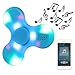 Kivors LED Light Fidget Spinner, Clear Led Crystal Hand Spinner Stress Release EDC Toys with Wireless Speakers for Children Adults