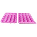 Leegoal 20 Silicone Ball Shaped Lollypop Cupcake Baking Modelling Tray With 20Pcs Sticks ,Pink by Tasty Pop