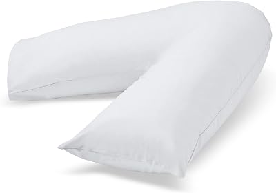 C Stores Large V Pillow with 2 Tone Pillowcase 34x84cm Non Allergenic