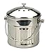 RSVP International Kitchen Collection Compost Pail, Dishwasher Safe, 1.5 Gallon Capacity, Stainless Steel