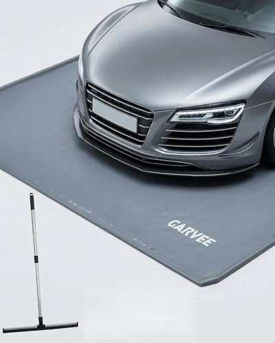 Garage Floor Mat Waterproof, 1.2" Raised Edge Containment Mat for Under Vehicle…