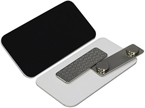 Amazon Com Name Badge Blanks 25 Pack Black 1 1 2 X 3 Round Corners Magnetic Backing Office Products