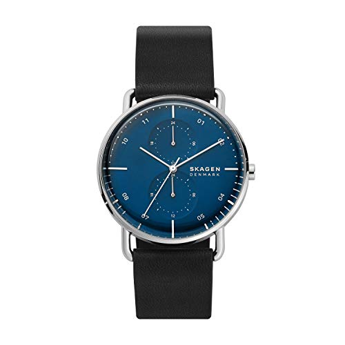 Skagen-Mens-Stainless-Steel-Quartz-Watch-with-Leather-Strap-Black-20-Model-SKW6702