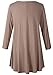 LARACE Women 3/4 Sleeve Tunic Top Loose Fit Flare T-Shirt(L, Khaki)