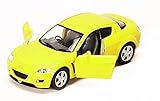 Mazda RX-8, Yellow - Kinsmart 5071D - 1/36 scale Diecast Model Toy Car