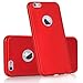 iPhone 6S Plus Case, JDBRUIAN [Fashion Gloss] Shockproof Ultra Slim Fit Silicone iPhone 6 Plus Cover TPU Soft Gel Rubber Cover Shock Resistance Protective Back Bumper for iPhone 6 Plus - Bright Red
