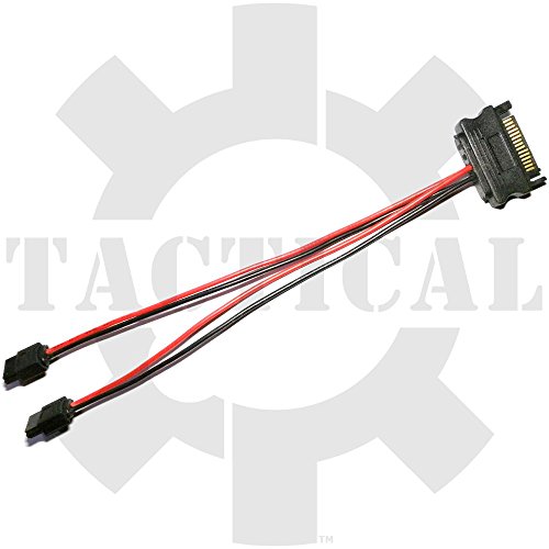SATA 15-pin power to 2x 6-pin slimline SATA power cable adapter