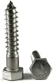 Hex Lag Screws 18-8 Stainless Steel - 1/4" x 1-1/2" Qty-100