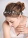 fxmimior Bridal Wedding Crystals Long Hair Vine Wedding Evening Party Headpiece (gold)