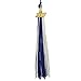 Two-Colored Graduation Tassel with Gold 2018 Year Charm 9-inch by YesGraduation (Royal Blue/White)