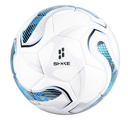 SHOKE Soccer Ball Size 5 Thermal-Bonding Hold Air, Water-Resistant Match Soccer Balls for Training Sports Rebound Height 51.18-53.15 inch