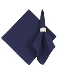Kitchen: 100% Cotton Solid Navy Blue 22"x22" Oversized Napkins, Set of 6 - Traders and Company