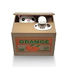 Matney Stealing Coin Cat Box- Piggy Bank - White Kitty - English Speaking