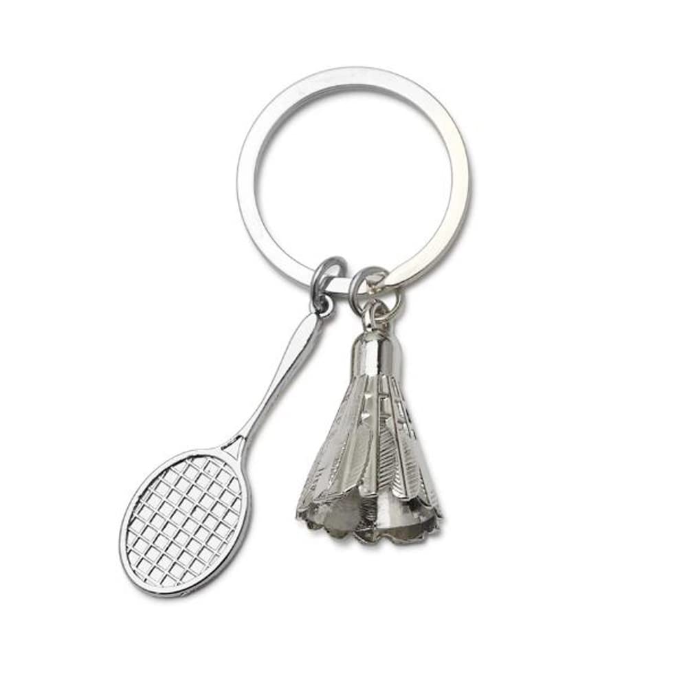 ARFUKA Keyring Badminton Pendant Keychain Metal Key Chain, Christmas/Birthday/Valentine's Day Gift for Men and Women