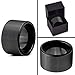 Charming Jewelers Tungsten Wedding Band Ring Black 12mm Men Women Comfort Fit Flat Cut Brushed Polished Size 11