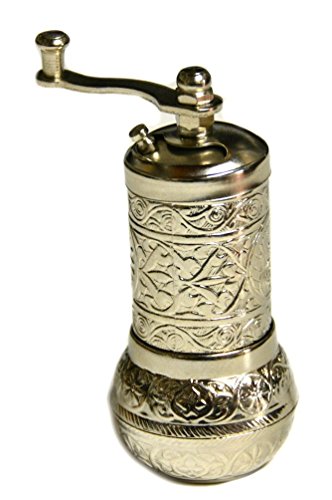 Turkish Brass Salt Pepper Spice Grinder Mill Set - ISO 9001 Certified