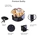 Travel Make-up Brush Organizer Bag,Pen Pencil Cup Holder Case for Desk,Portable Transparent Cosmetic Zipper Pouch,Waterproof Dust-Free Stand-up Small Toiletry Stationery Bag with Divider,Black