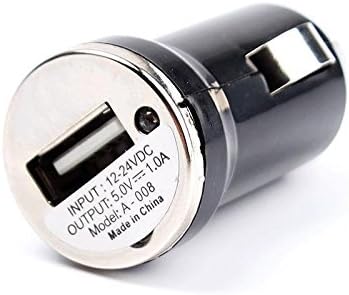 1 x Black Compact USB Car Charger Adapter, Universal 12V/24V USB Car Charger for iPhone iPad, Samsung Galaxy, Android Phones