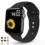 VATI Sport Band Compatible with Apple Watch Band 40mm 44mm 42mm 38mm, Soft Silicone Sport Strap Replacement Bands Compatible with iWatch Apple Watch Series 4, Series 3/2/1 S/M M/L