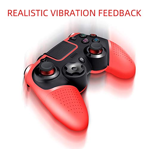 Wireless Controller for PS4, Proslife Game Controller for Playstation 4/Switch Gamepad Joypad with Gyro Axis and Dual Vibration-Red