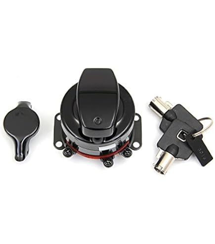 Harley Hinge Ignition Switch 6 Terminal Gloss Black, Switches