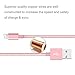 (3 Pack) Lightning cable, 3FT 6FT 10FT Durable Nylon Braided Universal Lightning to USB Sync and Charging Cable Wire for iPhone 7, iPhone 6,6s,6 Plus,6s Plus,iPhone 5 5s 5c,SE,iPad Air,iPod (Rose)