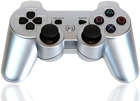 PS 3 Controller Bluetooth Dual Vibration Wireless PS3 Remote Controllers For Use With Playstation 3 (Silver)