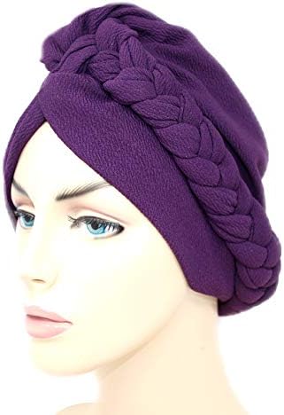 Side Braid with Back BunTurban Women's Headwear