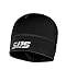 SLS3 Runners Hats for Men Women, Thin Winter Helmet Liner, Moisture Wicking Cycling Skull Cap Under Helmet, Sports Performance & Workout Beanie, Reflective Running Hat for Cold Weather (Black)