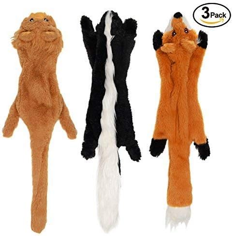 fox squeaky dog toy