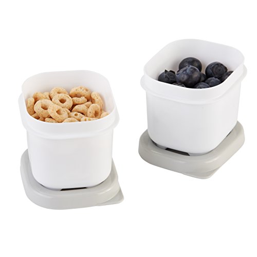 Buy Rubbermaid Fasten + Go Snack Containers, 0.5 Cup, Smoke Gray, Pack