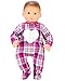 Sophia's Flannel Sleeper with Sherpa Heart Design for 15'' Dolls, Hot Pink