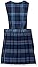 French Toast Big Girls' V-Neck Jumper, Blue/Red Plaid, 14