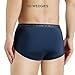 DAVID ARCHY Men's 4 Pack Micro Modal Separate Pouch Briefs with Fly (L, Navy Blue)