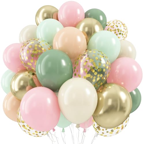 Pink Green Orange Gold