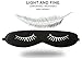 Funny Eye Mask for Sleeping & blindfold,eye mask for sleeping, Black With Eyelashes,100% Silk Sleep Mask for A Full Night's Sleep,Eyelashes sleep mask for women girl (white)