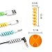 Mewtogo 60 Pieces Charger Cable Saver Protector with 4pcs Cable Orgernizer Clips, Spiral Cable Protector, Flexible Silicone Micro USB Cord Protector Compatible with iPhone, iPad, iPod, MacBook Other C