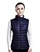 Puredown Women's Down Packable Puffer Vest, Navy, XS Size