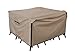 ULTCOVER Square Patio Heavy Duty Table Cover - 600D Tough Canvas Waterproof Outdoor Dining Table and Chairs General Purpose Furniture Cover Size 54 inch