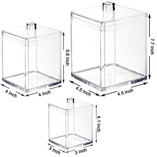Youngever 60Ounce, 30Ounce and 15Ounce Clear Plastic Apothecary Jars