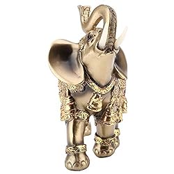 HEEPDD Elephant Statue, Feng Shui Golden Elegant